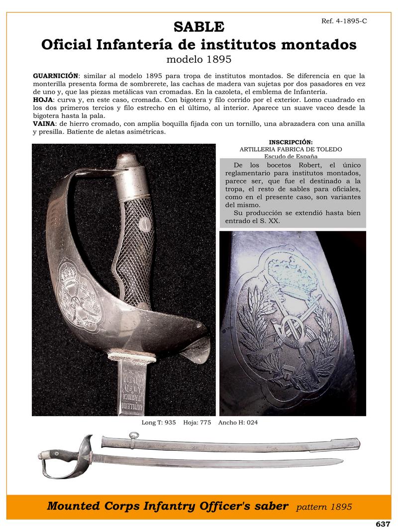 sable oficial infantera de institutos montados modelo 1895 jpg 1750482574 1750482900 - Sciabola da Ufficiale di Fanteria Modello 1895: Eleganza e Funzionalità
