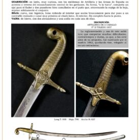 sable ref 4 1855 b oficial de la brigada de artillera a caballo modelo 1855 jpg 1748862571 1748862898 275x275 - Sciabola Ufficiale di Artiglieria della Marina: Storia e Design