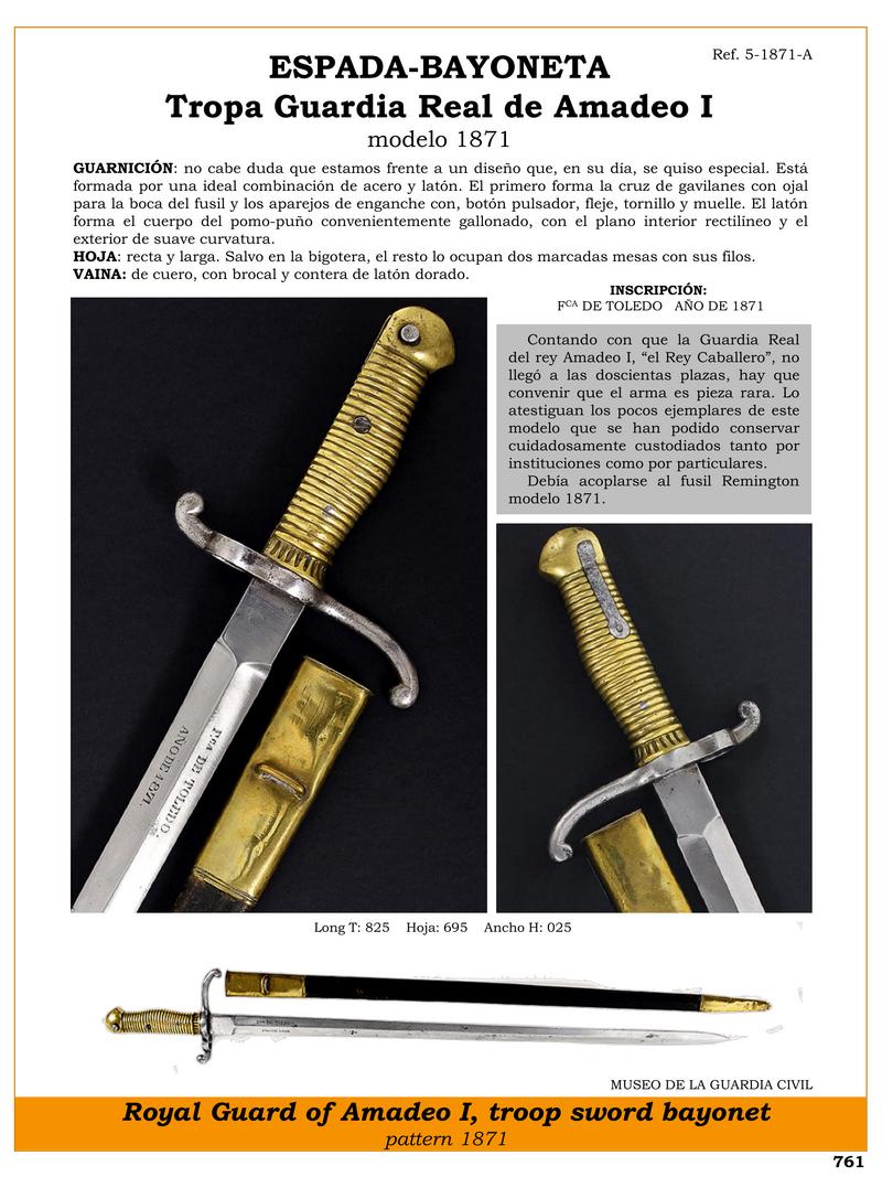 espada bayoneta tropa guardia real de amadeo i modelo 1871 jpg 1753074563 1753075219 - Spada-Baionetta 1871: Un Tesoro della Guardia Reale
