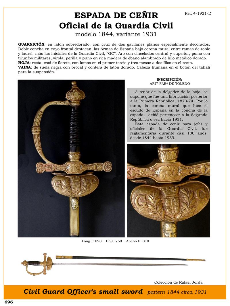 espada de ceir jpg 1751713765 1751714088 - Spada da Cintura Guardia Civile: Eleganza e Tradizione Storica