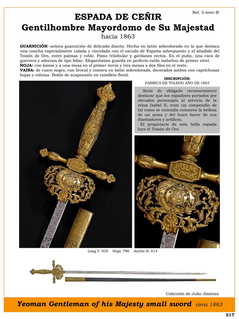 espada de ceir jpg 1753873770 1753874406 - Spada da cintura elegante del XIX secolo con Toisón d'Oro