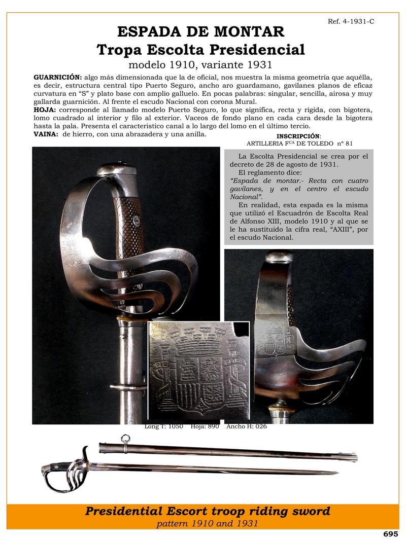 espada de montar jpg 1751692167 1751692495 - Spada da Montare: L’Eleganza Storica del Modello 1910