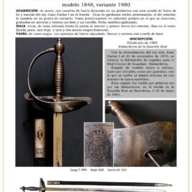 espada oficiales y guardias ref 4 1980 a de los reales guardias alabarderos modelo 1848 variante 1980 jpg 1752340164 1752340803 275x275 - Daga Corpo degli Ingegneri Forestali: Design ed Eleganza