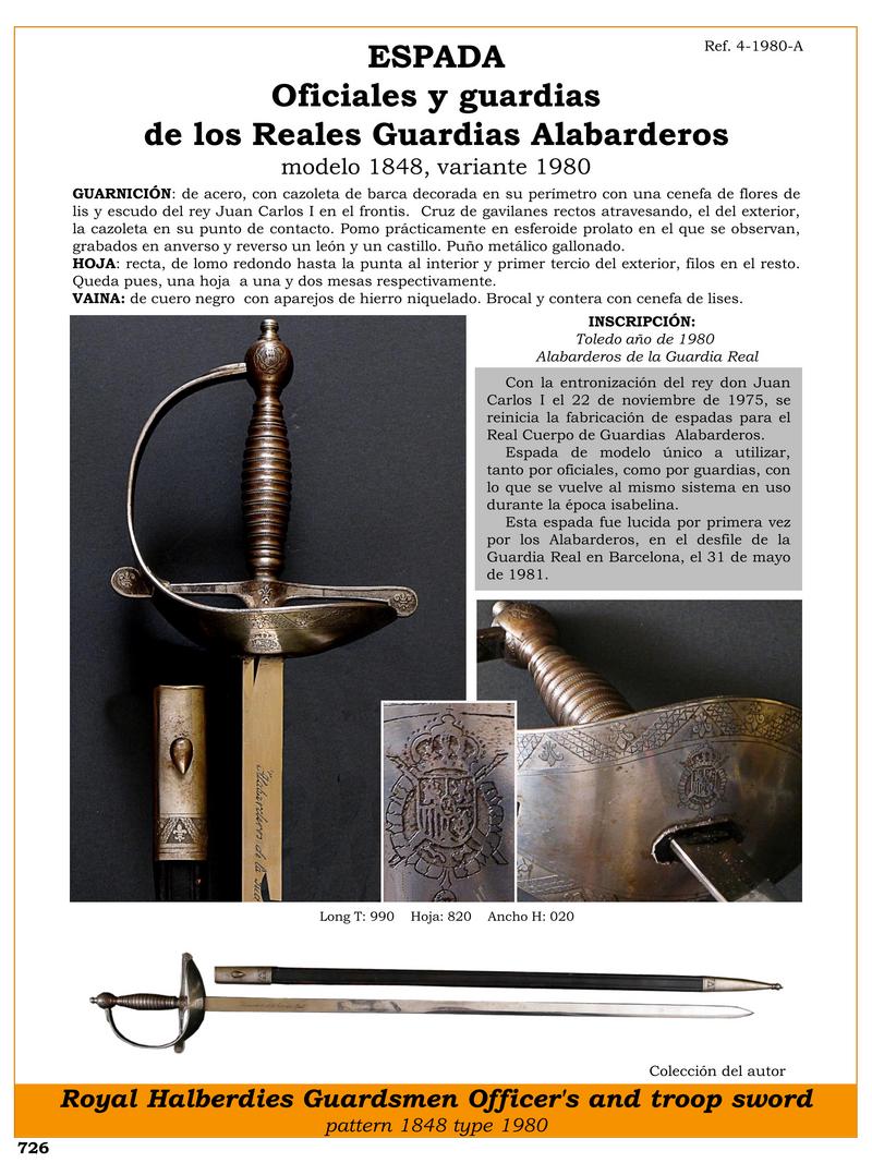 espada oficiales y guardias ref 4 1980 a de los reales guardias alabarderos modelo 1848 variante 1980 jpg 1752340164 1752340803 - Spada Reale Alabardieri: Storia e Design Unico