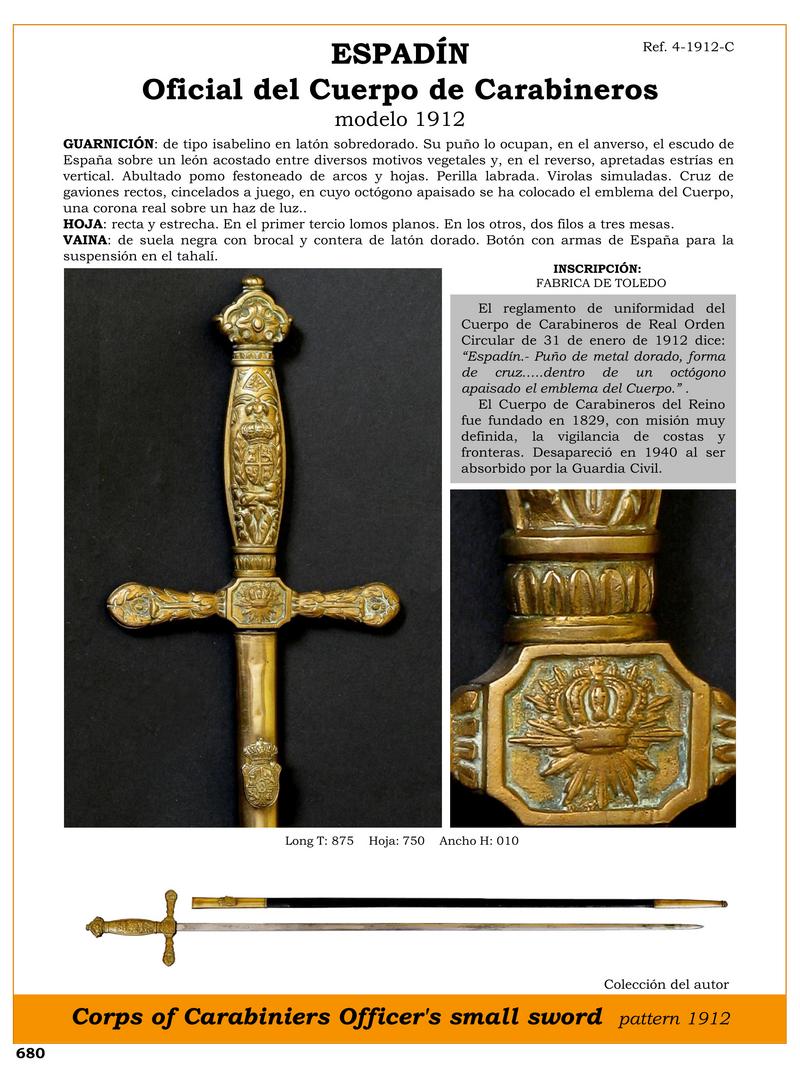 espadin jpg 1751368165 1751368505 - Spadino Ufficiale del Corpo dei Carabinieri: Stile e Storia