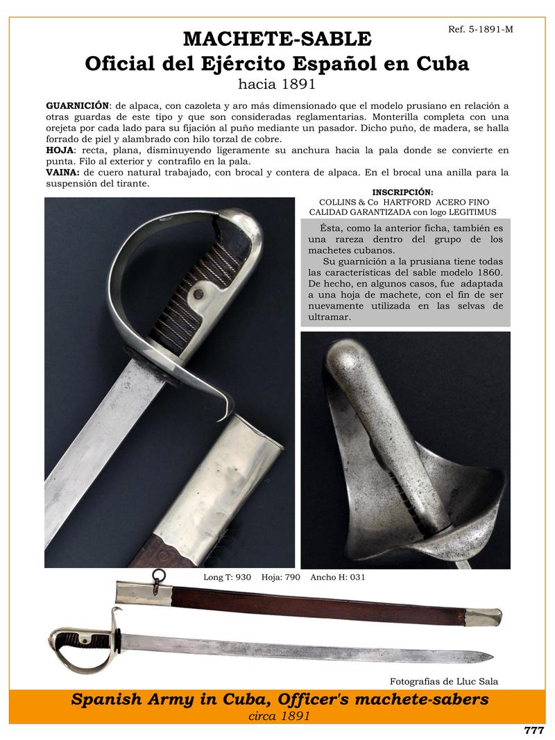 machete sable jpg 1753376971 1753377625 - Machete-Sciabola Ufficiale dell'Esercito Spagnolo a Cuba 1891