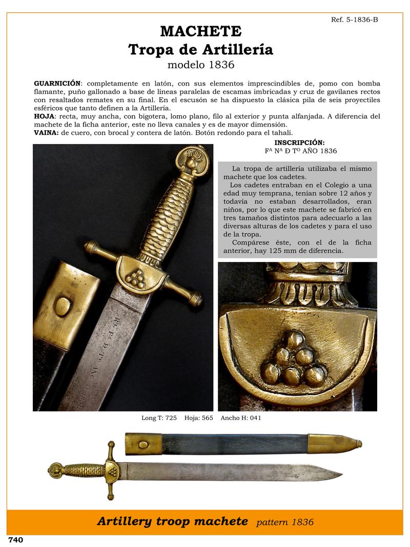 machete tropa de artillera modelo 1836 jpg 1752620967 1752621629 - Machete d'Artiglieria Modello 1836: Storia e Caratteristiche