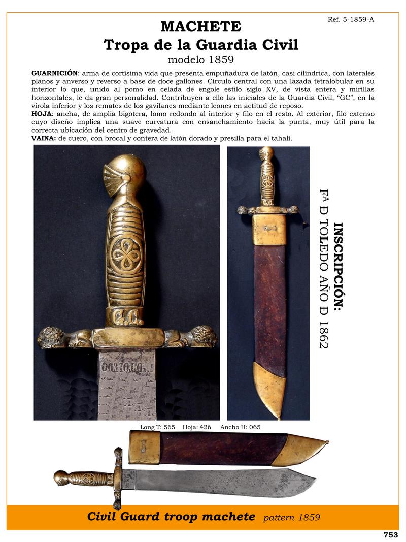 machete tropa de la guardia civil modelo 1859 jpg 1752901766 1752902422 - Machete della Guardia Civile Modello 1859: Un Tesoro Storico