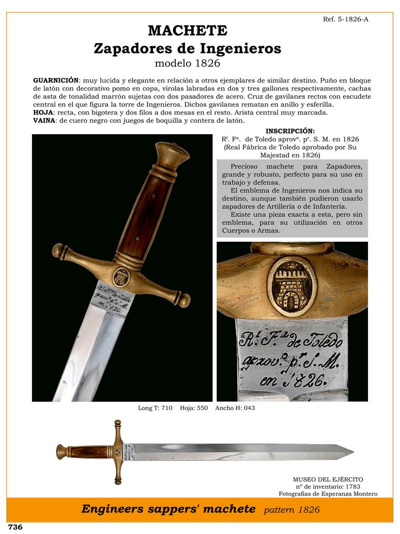 machete zapadores de ingenieros modelo 1826 jpg 1752534569 1752535226 - Machete 1826: L'Eleganza degli Zapadores Ingenieri