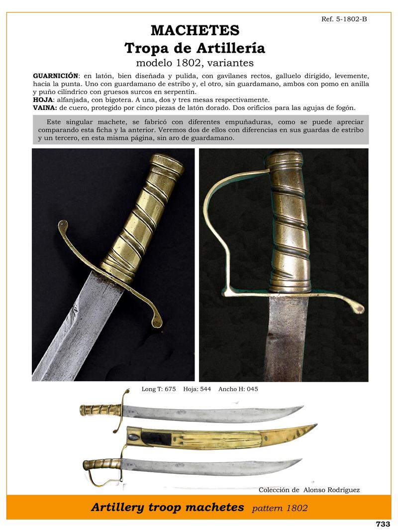 machetes jpg 1752469769 1752470547 - Machete d'artiglieria 1802: design unico e varietà