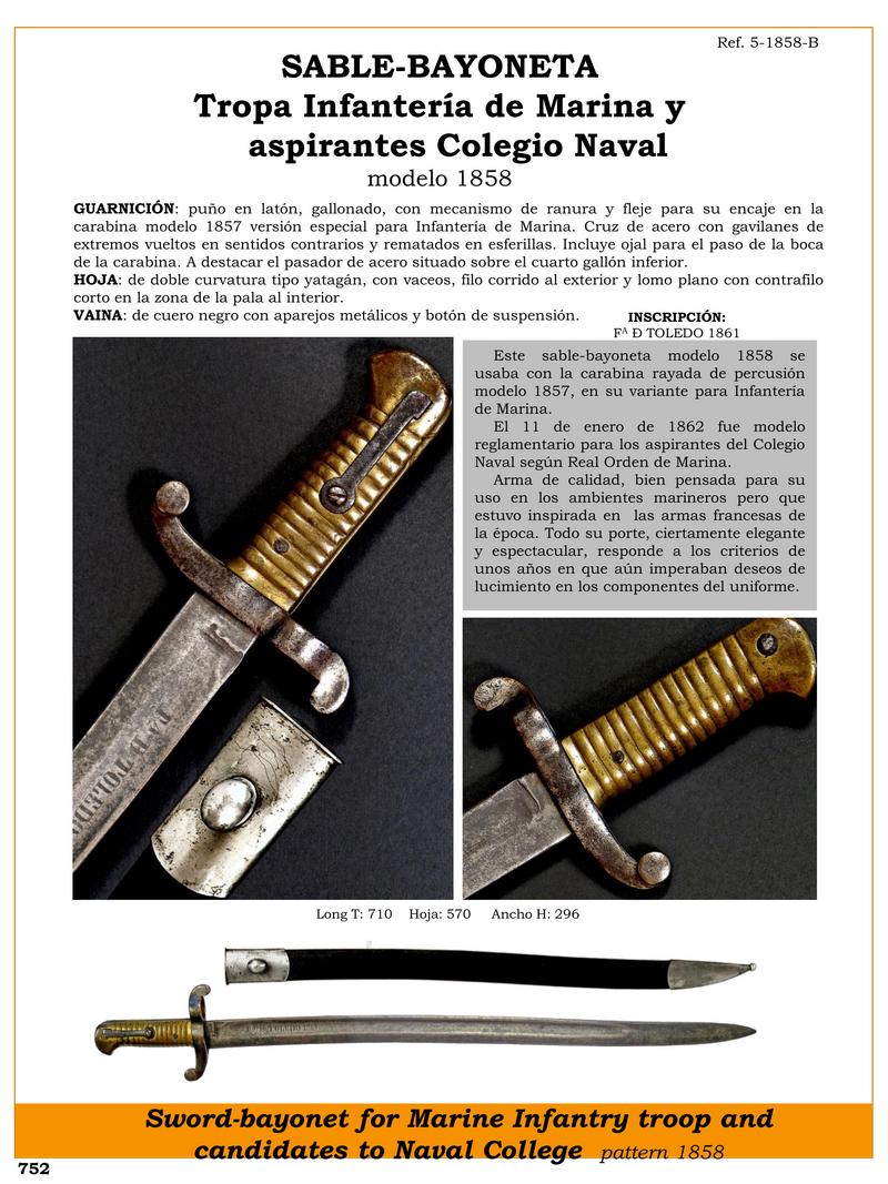 sable bayoneta tropas infantera de marina y aspirantes colegio naval modelo 1858 jpg 1752880167 1752880817 - Sciabola-Bajonetta 1858: Eleganza e Funzionalità per Fanteria