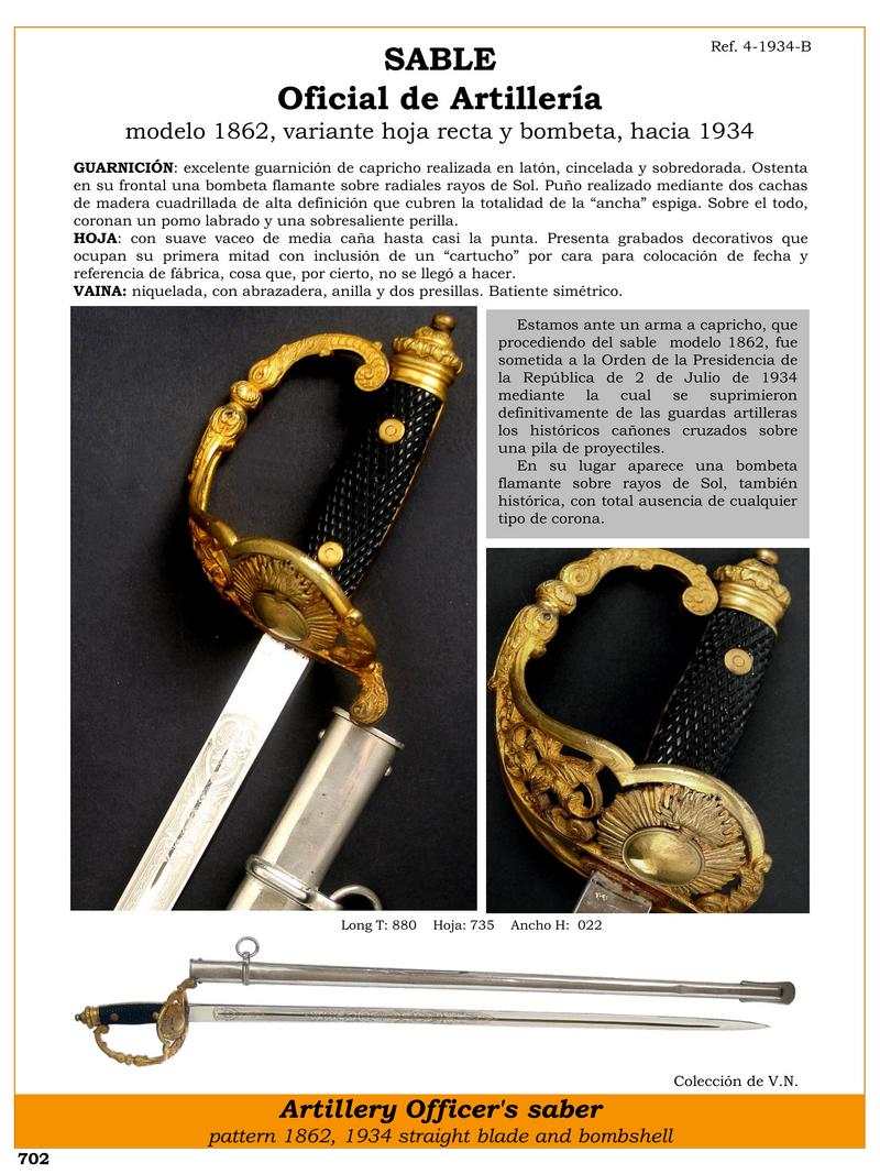 sable oficial de artillera jpg 1751843370 1751843688 - Sciabola da Artiglieria Modello 1862: Storia e Design Unico
