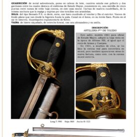 sable oficial de estado mayor modelo 1861 variante 1931 jpg 1751735365 1751735709 275x275 - Sciabola da Artiglieria a Cavallo: Eleganza e Funzionalità
