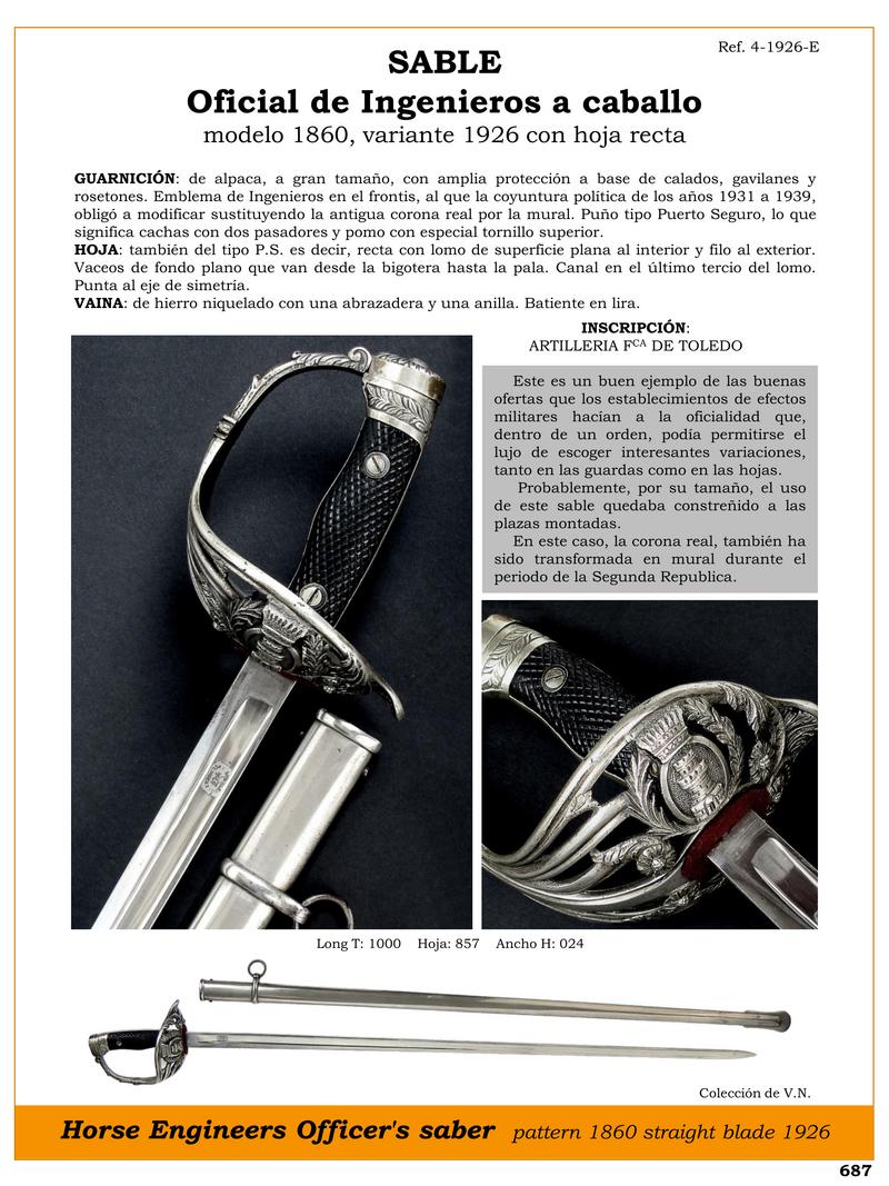 sable oficial de ingenieros a caballo modelo 1860 variante 1926 con hoja recta jpg 1751519363 1751519701 - Sciabola degli Ingegneri 1860: un'icona militare senza tempo