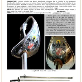 sable para los suboficiales de la guardia de s e el jefe del estado y generalsimo de los ejrcitos jpg 1752124169 1752124878 275x275 - Sciabola Militare 1943: Design Unico ed Emblema Esclusivo