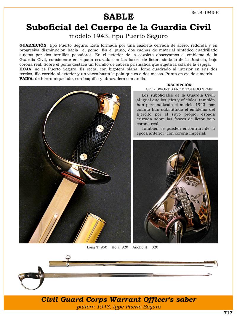 sable suboficial del cuerpo de la guardia civil modelo 1943 tipo puerto seguro jpg 1752159576 1752159751 - Sciabola della Guardia Civile 1943: Stile Porto Sicuro Perfetto