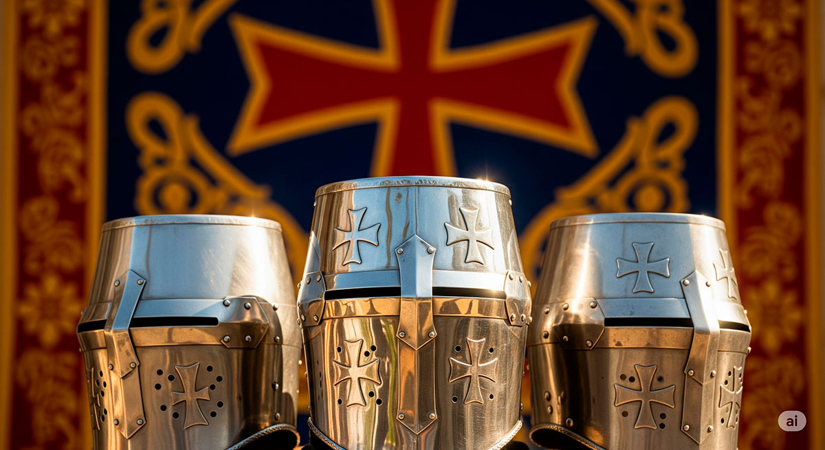 elmi templari ed elmi crociati guida storica tipi repliche e uso nella rievocazione - Elmi templari ed elmi crociati: guida storica, tipi, repliche e uso nella rievocazione