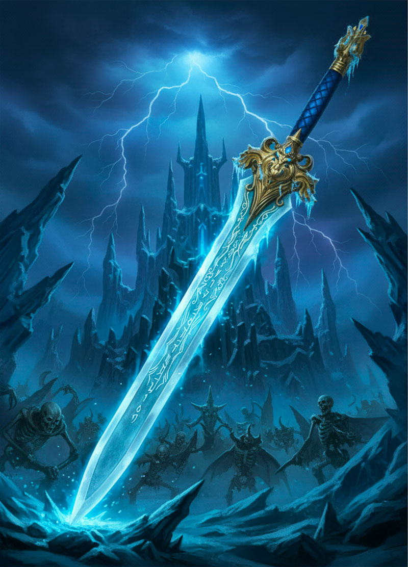frostmourne e la spada del re dei lich storia poteri e repliche leggendarie - Frostmourne e la spada del Re dei Lich: storia, poteri e repliche leggendarie