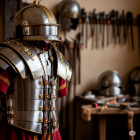 lorica segmentata larmatura iconica della legione romana svelata 275x275 - Plumbata vs. Pilum: L'evoluzione dell'armamento da lancio nelle legioni romane