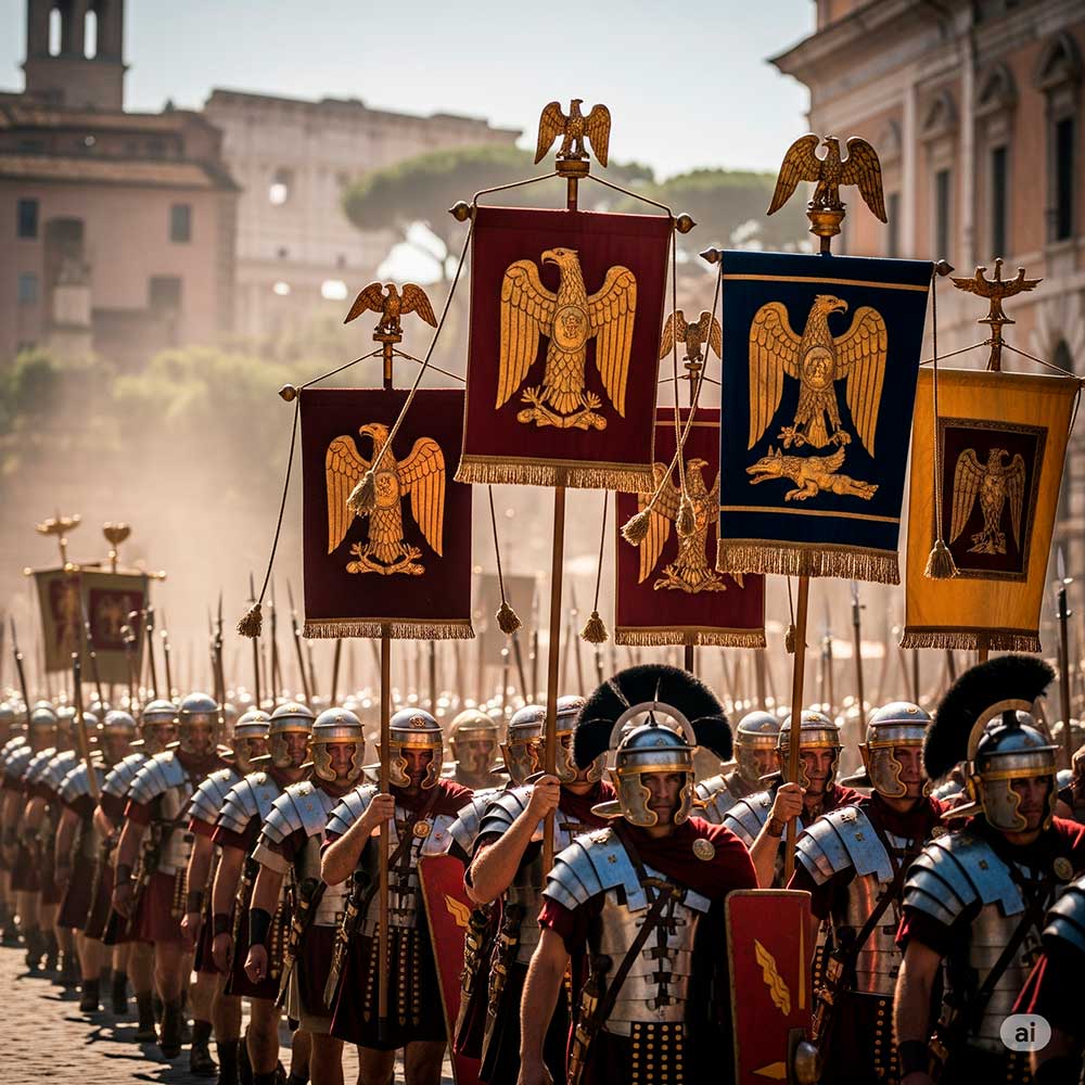 stendardi romani i pilastri simbolici e tattici della potenza militare - Stendardi Romani: I Pilastri Simbolici e Tattici della Potenza Militare