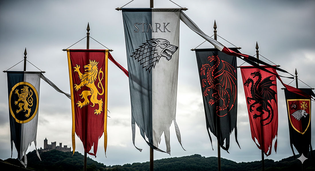 stendardi delle casate di game of thrones storia simbolismo e repliche per ambientare westeros - Stendardi delle casate di Game of Thrones: storia, simbolismo e repliche per ambientare Westeros