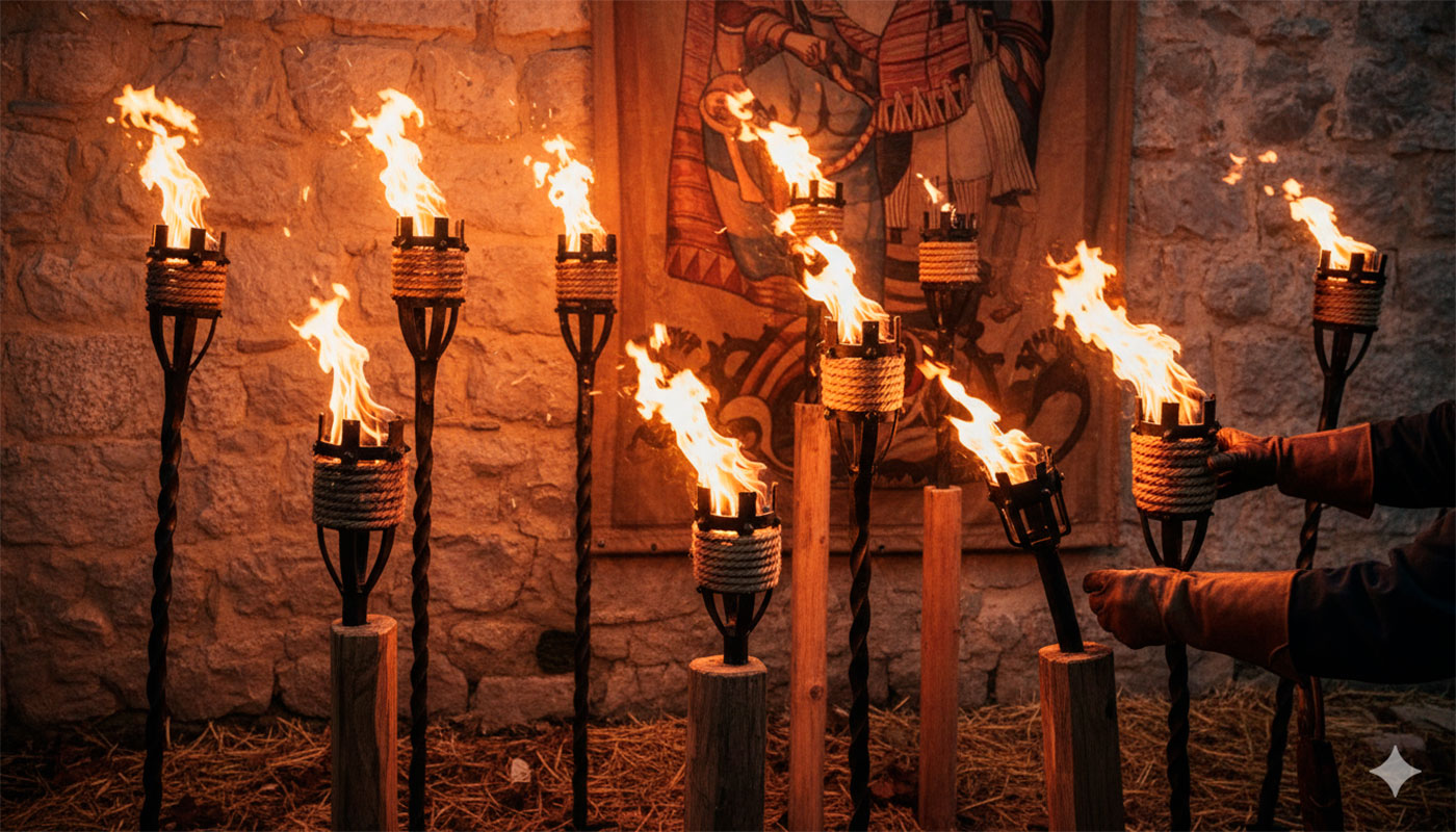 le migliori torce medievali in ferro battuto artigianale per eventi storici - Le migliori torce medievali in ferro battuto artigianale per eventi storici