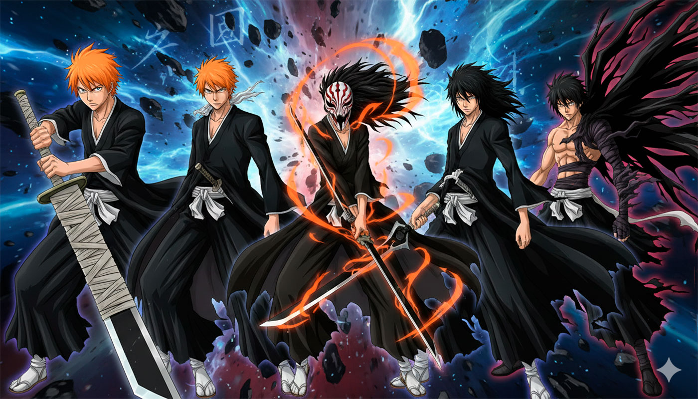 analisi di tutte le trasformazioni di ichigo dallo shikai al bankai - Analisi di tutte le trasformazioni di Ichigo: dallo Shikai al Bankai