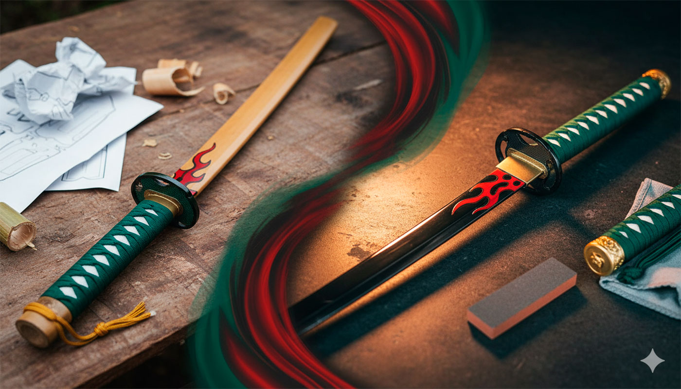 differenze tra katanas di bambu e acciaio per il cosplay di tanjiro - Differenze tra katanas di bambù e acciaio per il cosplay di Tanjiro