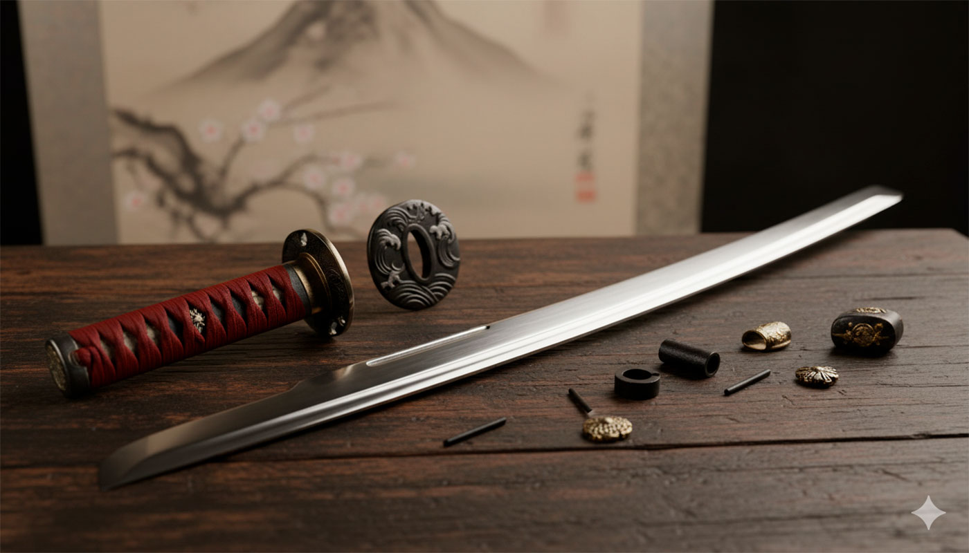 parti della katana guida completa per capire ogni elemento della spada samurai - Parti della katana: guida completa per capire ogni elemento della spada samurai